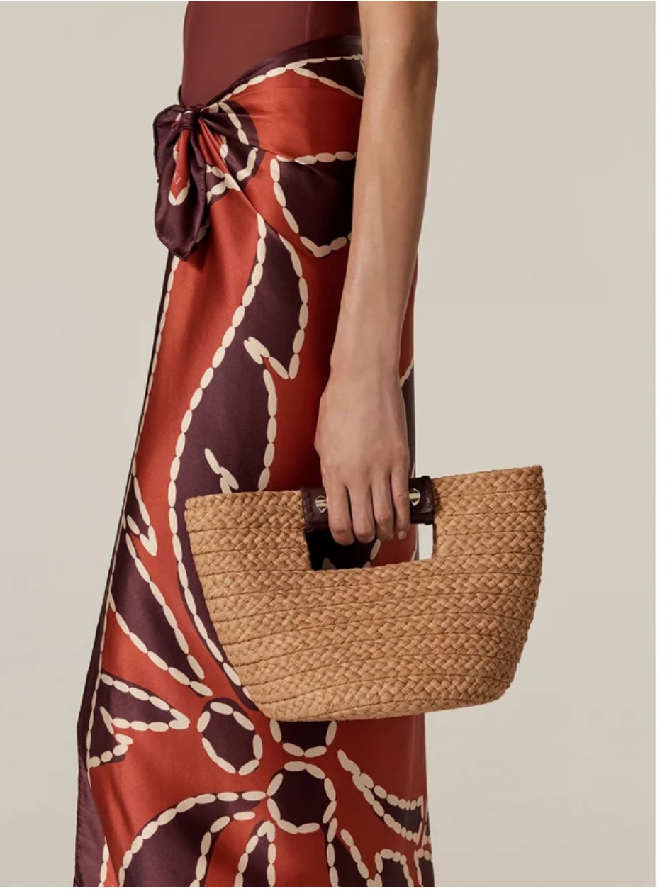 Helen Kaminski Remi Tote Mini In Natural Straw With Dark Brown Trim — image 2 of 7